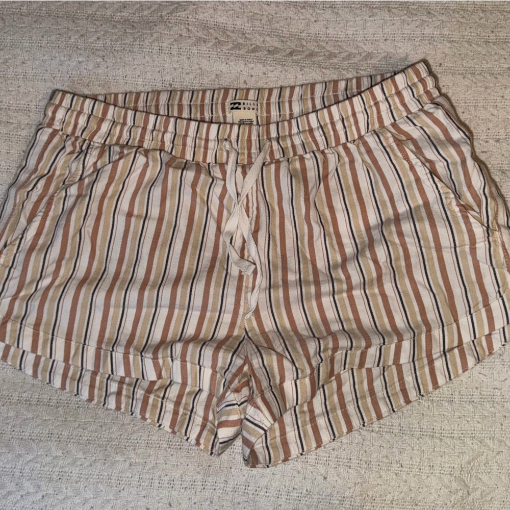 Billabong Striped Tan/White/Blue Shorts